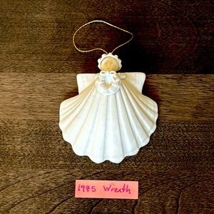 Margaret Furlong 1985 Porcelain Wreath
Angel Christmas Ornament
